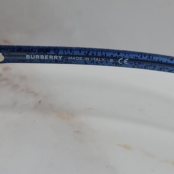Burberry butterfly bluebird blue glitter sunglasses New - Picture 11 of 11